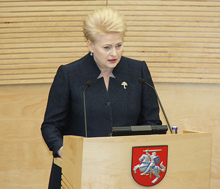 Lietuvos Respublikos Prezidentė Dalia Grybauskaitė pateikė Seimui svarstyti Sauliaus Skvernelio kandidatūrą Ministro Pirmininko pareigoms. KK nuotr.
