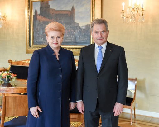  Prezidentė Dalia Grybauskaitė susitiko su Suomijos Prezidentu Sauli Niinistö. Nuotr. iš lrp.lt