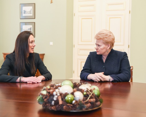 Prezidentė Dalia Grybauskaitė, gavusi generalinio prokuroro Evaldo Pašilio teikimą, susitiko su kandidate į generalinio prokuroro pavaduotojus Margarita Šniutyte-Daugėliene. Nuotr. iš lrp.lt