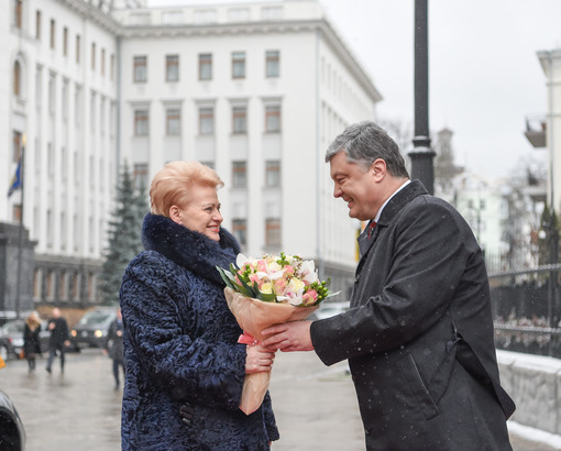 Prezidentė Dalia Grybauskaitė Kijeve susitiko su Ukrainos Prezidentu Petro Porošenka. Nuotr. iš lrp.lt