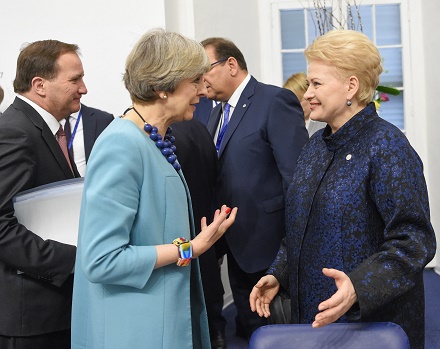 Prezidentė Dalia Grybauskaitė dalyvauja neformaliame Europos Vadovų Tarybos susitikime. Nuotr. iš lrp.lt