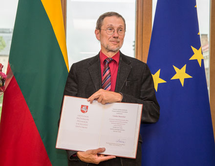 Premija Mazyliui1 Prof. Liudui Mažyliui įteikta Lietuvos pažangos premija. LRV nuotr.