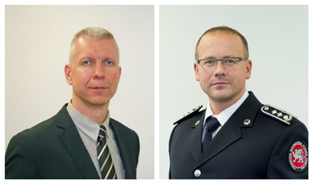 Darbą pradeda du nauji FNTT direktoriaus pavaduotojai - M.Petrauskas ir R.Kajėnas. FNTT nuotr. 