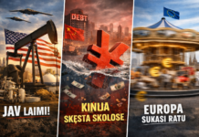 JAV laimi. Kinija skęsta skolose. Europa sukasi ratu